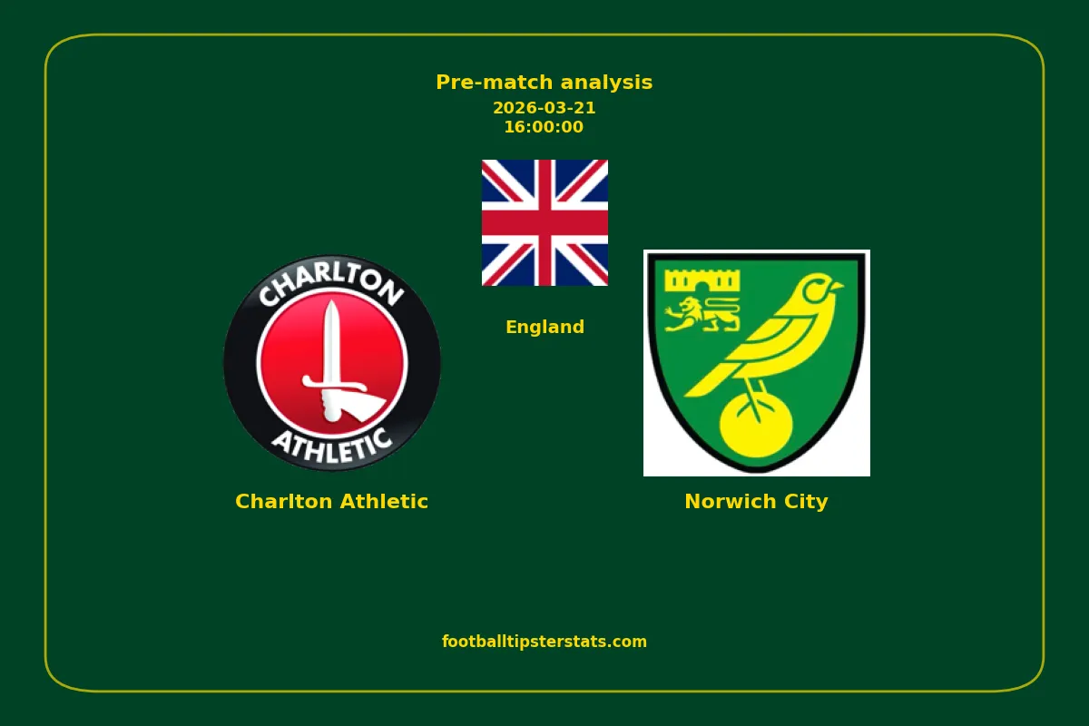 Pre-match analysis: Charlton Athletic vs Norwich City on 2026-03-21